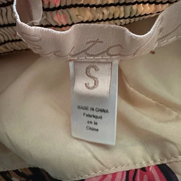 Hutch for Anthropologie Smocked Wide-Leg Jumpsuit Tropical‎ Floral Whimsygoth S - Picture 14 of 14